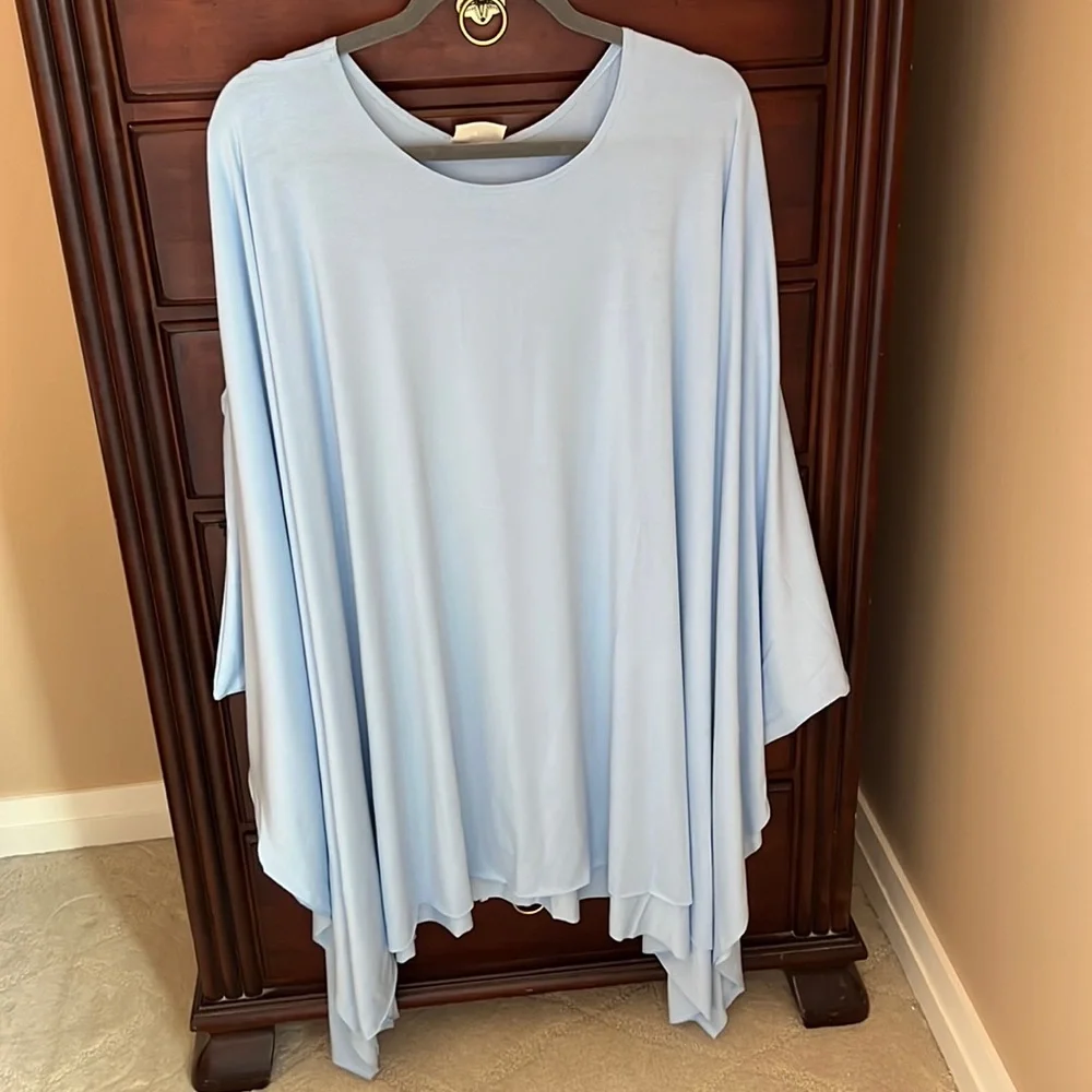 Three Bird Nest Light Blue Wren Tunic NWT - Picture 4 of 6